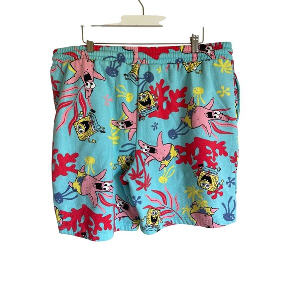 Spongebob Squarepants Starfish Size XL Shorts Cotton Blend Drawstring Pockets - Picture 2 of 5